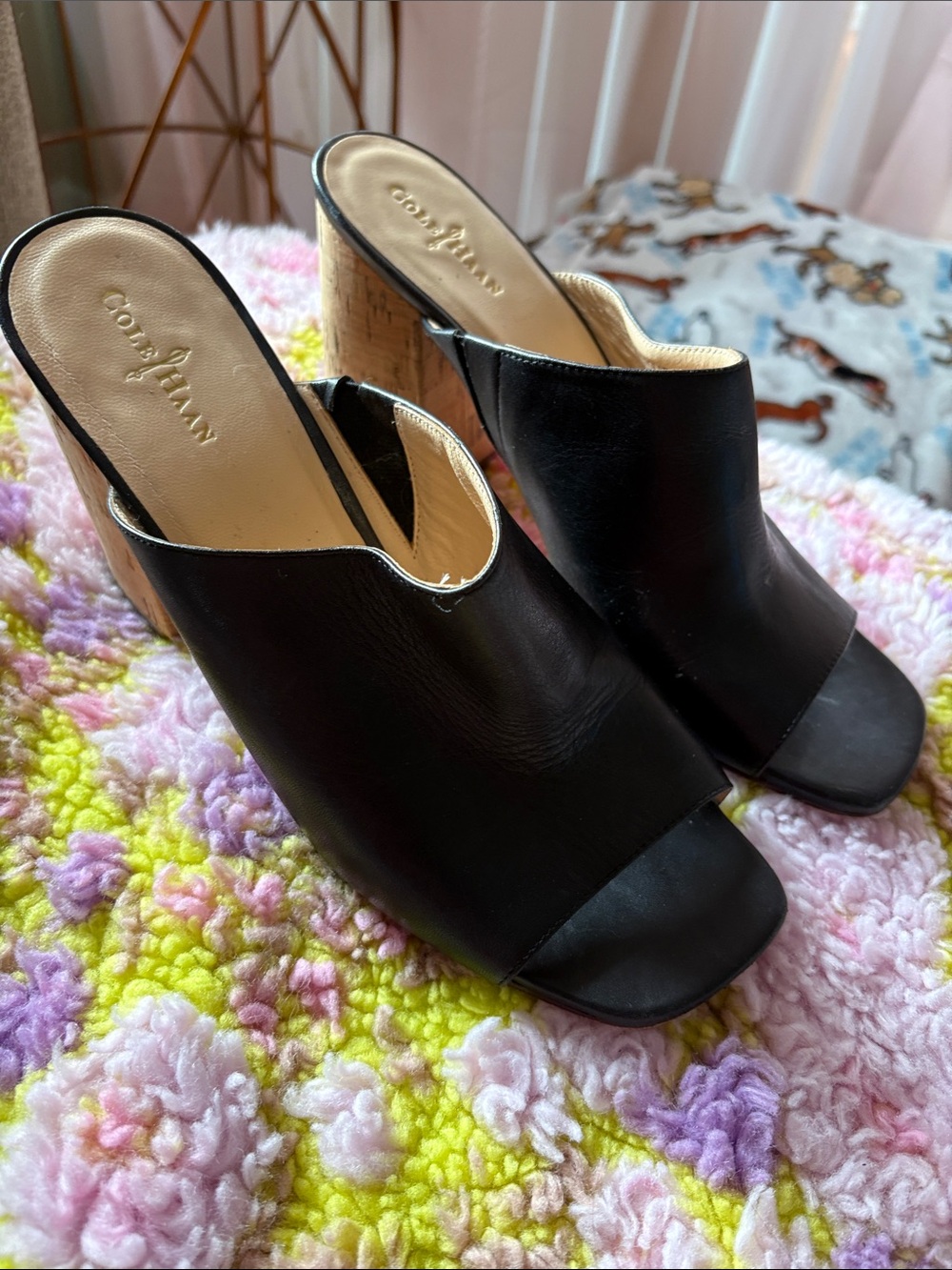 🟪 Cole Haan Luci High Slide sandals heels 9